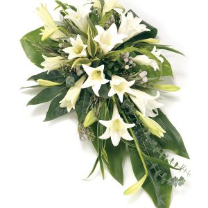 White Lily Single Ended Spray
